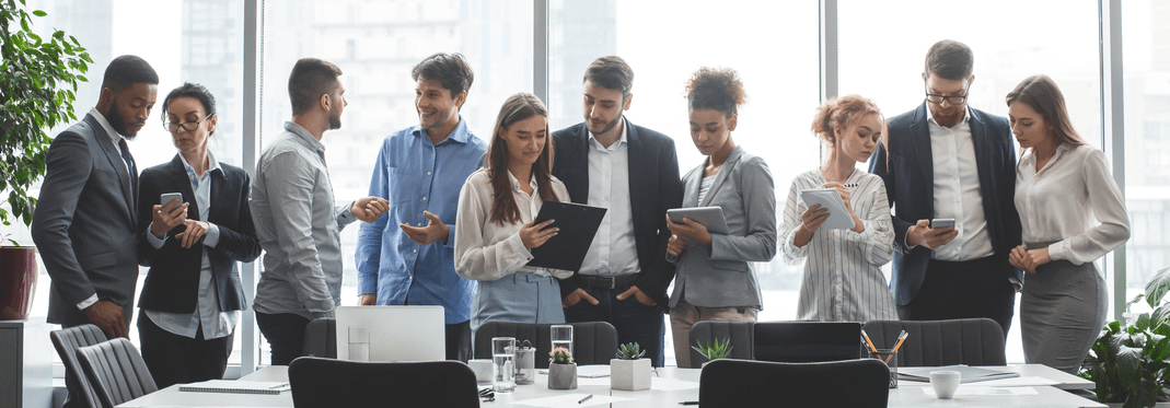 Photo of diverse workers